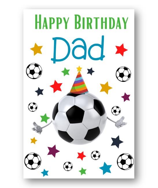 Second Ave Dad Football Children's Kids Happy Birthday Card Greetings Card