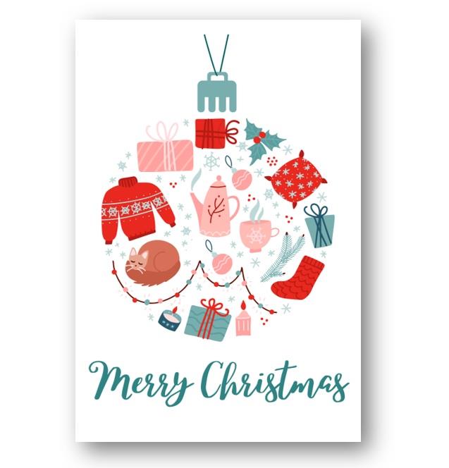 Second Ave Cute Christmas Xmas Holiday Festive Greetings Card