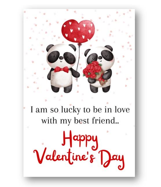 Second Ave Love Best Friend Valentine Card For Him/Her Cute Romantic Valentine's Day