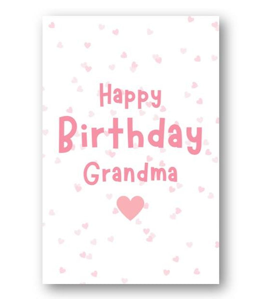Second Ave Grandma Pink Hearts Cute Happy Birthday Card Greetings Card For Her