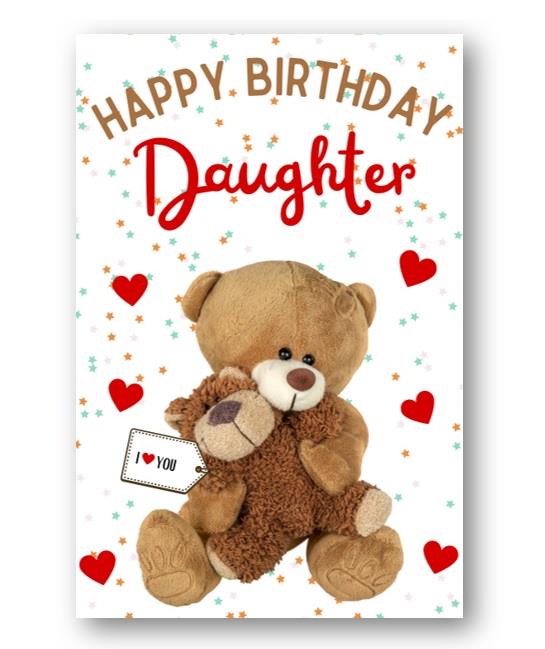 Second Ave Daughter I Love You Bear Cute Happy Birthday Card Greetings Card