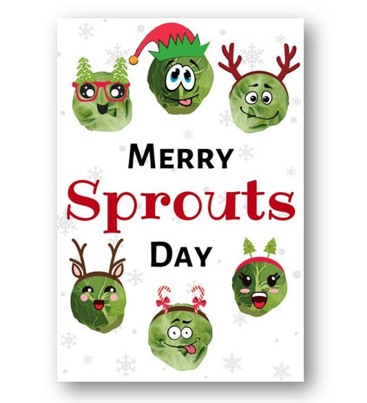 Second Ave Funny Joke Merry Sprouts Day Christmas Xmas Holiday Festive Greetings Card