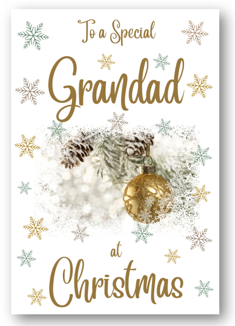 Second Ave Grandad Christmas Gold Bauble Xmas Holiday Festive Greetings Card