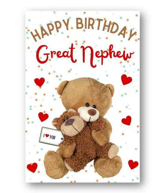 Second Ave Great Nephew I Love You Bear Cute Happy Birthday Card Greetings Card