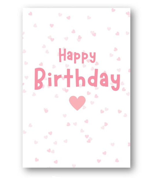 Second Ave Pink Hearts Cute Happy Birthday Card Greetings Card For Her