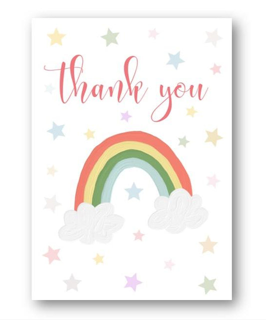 Second Ave Rainbow Stars Thank You Card