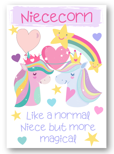 Second Ave Children's Niececorn Unicorn Niece Happy Birthday Card