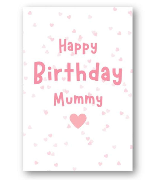 Second Ave Mummy Pink Hearts Cute Happy Birthday Card Greetings Card For Her