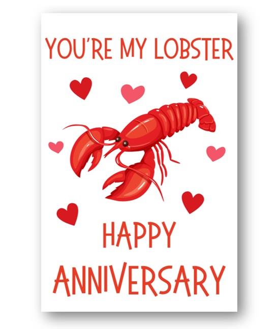 Second Ave Cute Funny Anniversary You're My Lobster Love Card Greetings Card