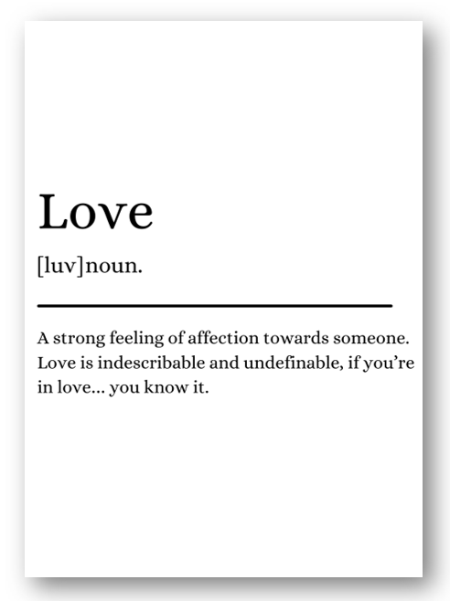 Second Ave Cute Love Definition Birthday Valentine Card For Him/Her