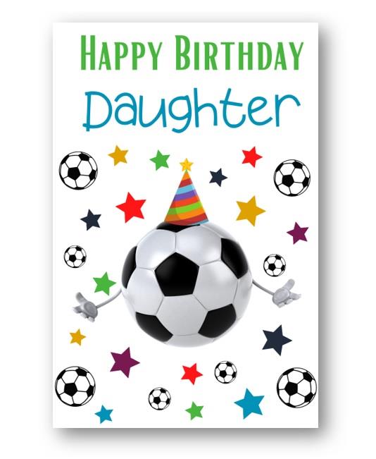 Second Ave Daughter Football Children's Kids Happy Birthday Card Greetings Card