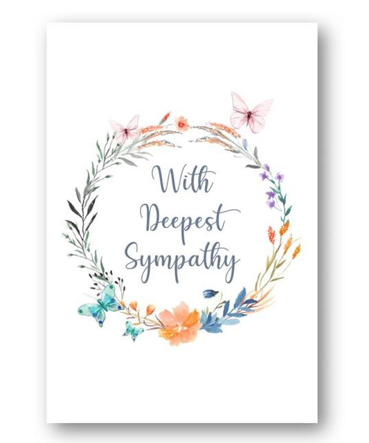 Second Ave Deepest Sympathy Condolence Bereavement Flower Wreath Card