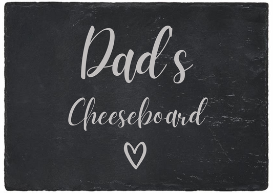 Second Ave Dad's Cheeseboard Natural Rock Slate Rectangle Birthday Xmas Father's Day Gift