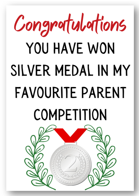 Second Ave Funny Parent Competition Birthday Mum/Dad Mother's/Father's Day Card