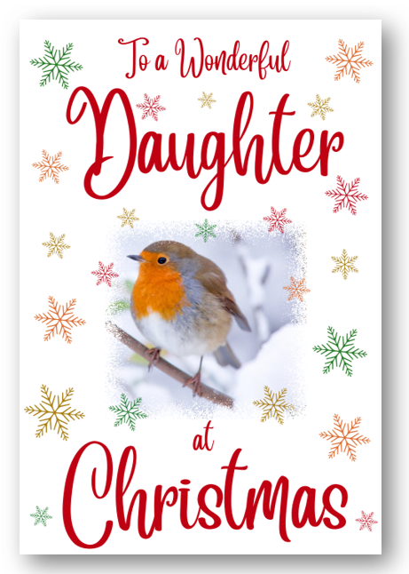 Second Ave Daughter Christmas Robin Xmas Holiday Festive Greetings Card