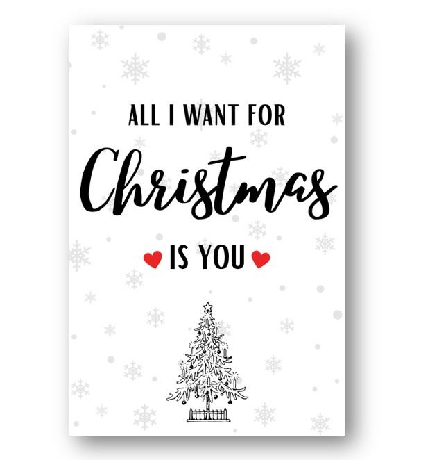 Second Ave All I Want For Christmas Is You Xmas Holiday Festive Greetings Card