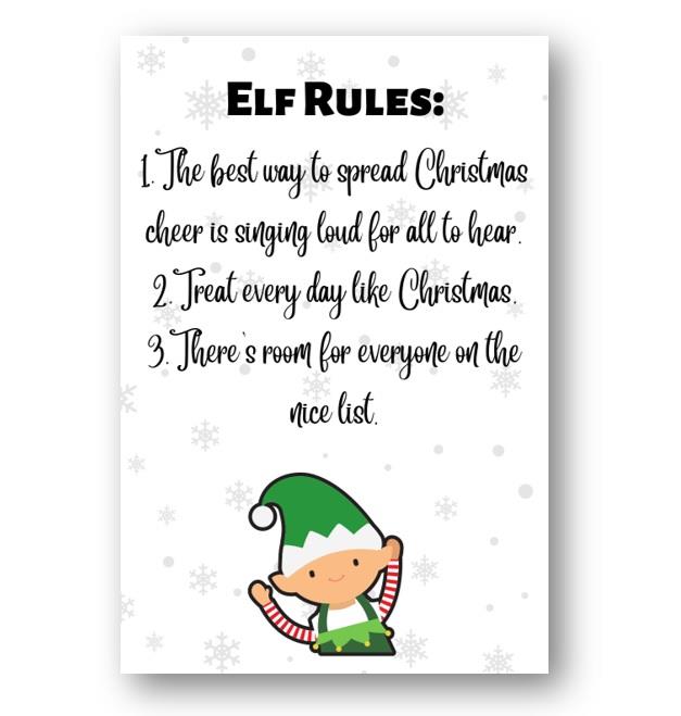 Second Ave Funny Joke Elf Rules Christmas Xmas Holiday Festive Greetings Card