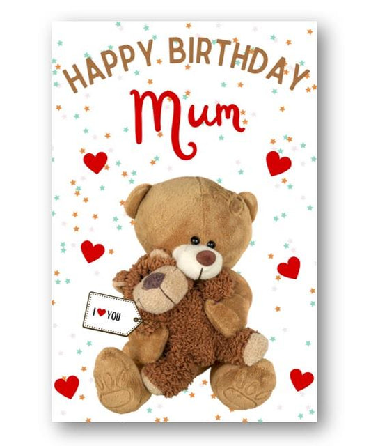 Second Ave Mum I Love You Bear Cute Happy Birthday Card Greetings Card
