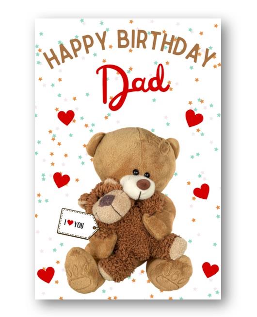 Second Ave Dad I Love You Bear Cute Happy Birthday Card Greetings Card