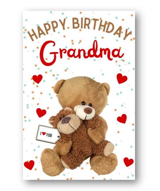 Second Ave Grandma I Love You Bear Cute Happy Birthday Card Greetings Card