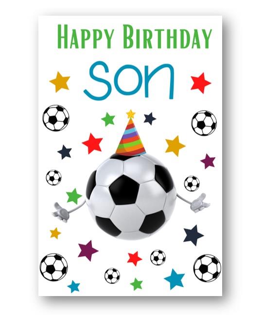 Second Ave Son Football Children's Kids Happy Birthday Card Greetings Card