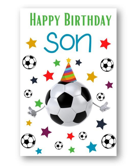 Second Ave Son Football Children's Kids Happy Birthday Card Greetings Card
